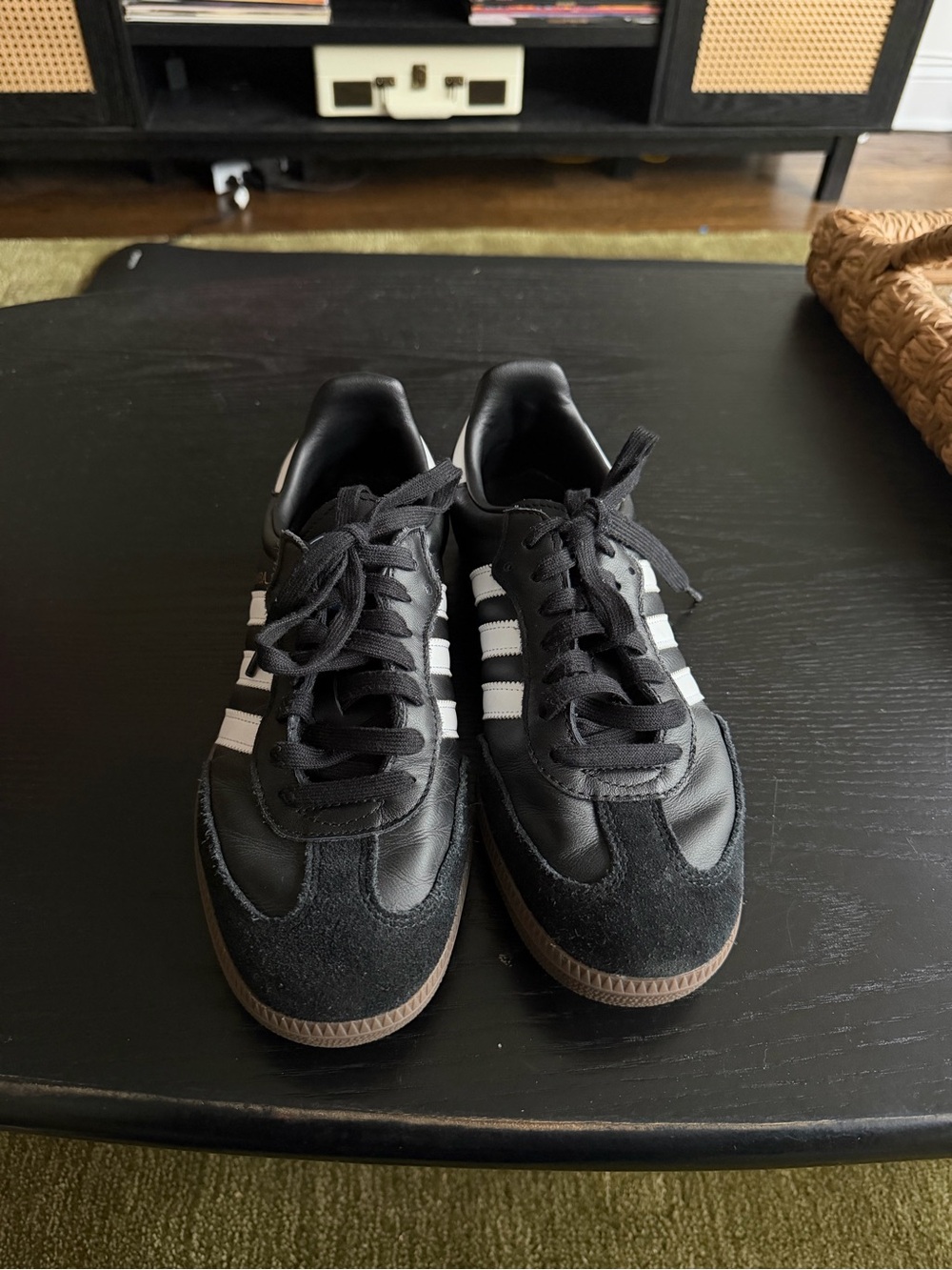 adidas Samba Black, White & Gum Low-Top Sneakers - Picture 2 of 2